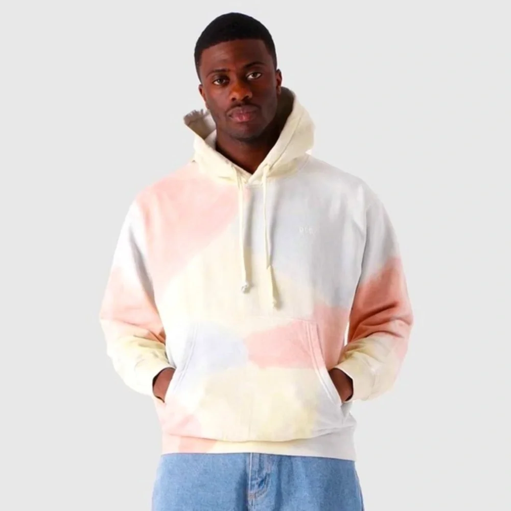 Obey Men's Tie-Dye Pastel Hoodie in Cream, Pink, Yellow